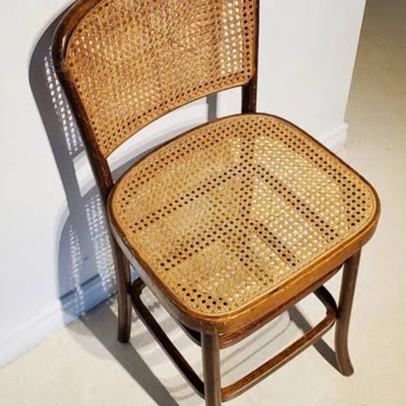 Vintage "Josef Hoffmann" Tall Mid Century Cane Chair - 37"inches Tall - Mint A+ - Picture 4 of 4